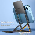 DoomHot Plastic Phone Holder New Cheap Foldable Adjustable  Phone Holder Universal Ultra-thin Mini Mobile Phone Stand Desk for Smart Phone ipad for Live Streaming Online Classes. 