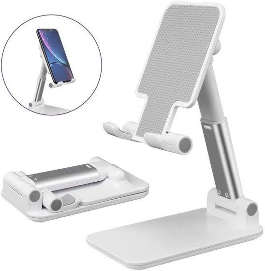 Foldable, Adjustable, Universal Mobile Stand | Flexible Mobile Holder | Adjustable Height | Premier Quality Product | Flexible Stand | Pocket Size | Easy to Carry | Best for Study and Office Use | Compatible with all size Mobiles