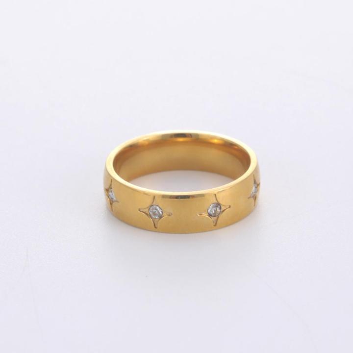 Cazador Classic Clear Zircon Jewelry Rings Women Men Stainless Steel Couple Finger Rings Luxury Wedding Engagement Jewelry Gift