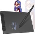 VEIKK VK1060PRO Drawing Tablet,10x6 inch Drawing Graphics Tablet with 2 Scroll Wheels,6 Express Keys, Battery-Free Stylus Tilt for Android Win Mac OS (8192 Levels). 
