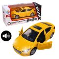 Hyundai Elantra Die cast 1:32 Scale Model With Lights and Sound - Alloy Children's Sports Model Car Die-Cast Metal Toy Car - Front Doors Open - Size Approx. 5 inch - Yellow. 