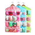 16 Pockets Multifunction Organizer Sorting Storage Bag High Quality Handmade Clear Door Wall Hanging Tidy Closet Baby Clothing Black (Pack of 1),. 