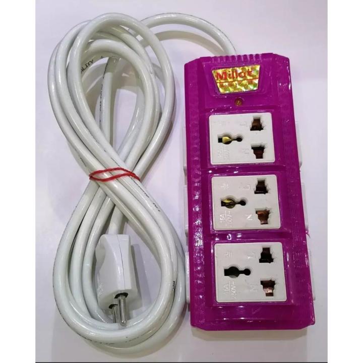 MILLAT%20Power%20Extension%20with%209%20Sockets%20(6%20simple%20+%203%20universal%20sockets)%20with%203%20meters%20long%20Copper%20wire%20-%20Made%20by%20Millat%20-%20Image%202