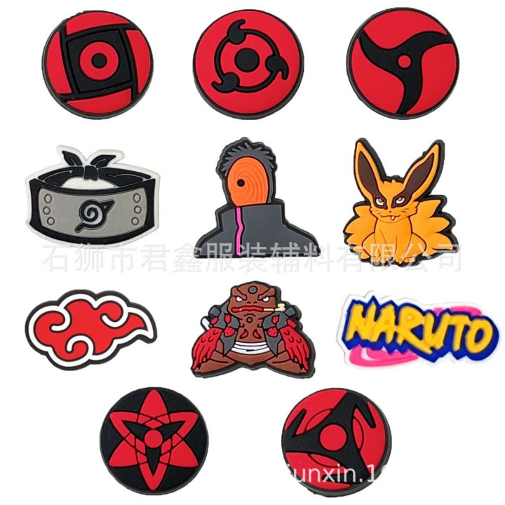%E3%80%90HOT%E3%80%91%201Pcs%20Sale%20Wholesale%20NARUTO%20Anime%20Sandal%20Accessories%20Shoe%20Buckle%20Uzumaki%20Sharingan%20PVC%20Croc%20Charm%20Decoration%20Kid%20Party%20X-Mas%20Gift%20-%20Image%204
