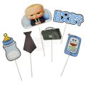 Boss Baby Theme Cake Toppers - Cake Toppers - Blue Colors - Boys Theme - Pack Of 6 Cake Toppers. 