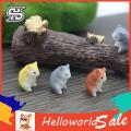 HelloWorld Hamster Statue Eye-catching Mini Compact Hamster Figurine. 