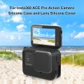 (Not a Camera) For Insta360 Ace Pro PULUZ Body Silicone Protective Case with Lens Cap (Black). 