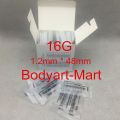 100PCS 16G Body Piercing Needles Sterilized Steel Piercing Needles 1.2mm Piercing Needles Supply PNC-16G# Free Shipping. 