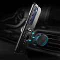 Quiberk for Vivo Y100 5G / V40 SE 5G Case Shockproof Armor Metal Ring Stand Holder Hard Protective Cover. 