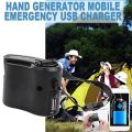 Hand Crank Charger Manual Generator Mobile Phone Emergency Charger Usb Charger. 