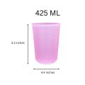 Pack of 6 Glasses/Diamond Plastic Water Glass 425 ML/Color Water Glass/water glasses/water glass set/plastic water glass set/plastic water glasses. 