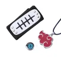 Anime Naruto Akatsuki Rings Necklace Headband Itachi Obito Ninja Halloween Cosplay Accessory Gifts. 