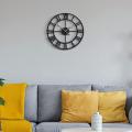 Roman Large Wooden Wall Clock Numeral Style, European Wooden Wall Clock for Home, Living Room, Kitchen, Office Decoration. 