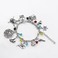 【Hengli jewelry story】Pirates Of Caribbean Charm Bracelet Jack Sparrow Aztec Coin Medallion Bangle Bracelet Women Gift. 