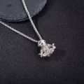 Astronaut Pendant Necklace Galaxy Universe Spaceman Meditation Trinket Retro Stainless Steel Chain Men. 