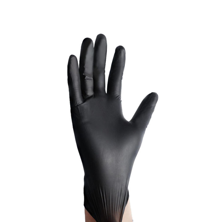 5Pair Black Kitchen Disposable Gloves Waterproof Thickened PVC Protective Gloves Kitchen Laboratory Cleaning Gloves