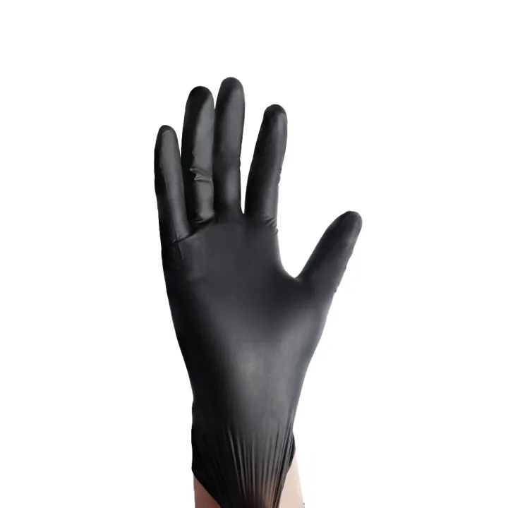5Pair Black Kitchen Disposable Gloves Waterproof Thickened PVC Protective Gloves Kitchen Laboratory Cleaning Gloves