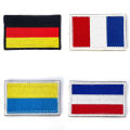 Country Flag Patch Stripes Embroidered Russia UK France EU Netherlands Flag Tactical Patches Army Applique Stripe Badge. 