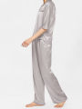 CUSTOMIZED 100% Pure silk satin nighty night dress nightwear night wear pj pajamas set for women girls ladies. 