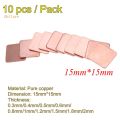 Bel-Stock 10 pcs 15mmx15mm 0.3mm to 2mm Heatsink Copper Shim Thermal Pads for Laptop. 