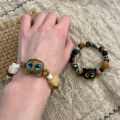 New Cute Little Black Cat Bracelet For Women Men Fashion Funny Cartoon Animal Beaded Bracelet Trendy Couple Friend Jewelry Gifts. 