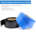PVC heat shrinkable tube 18650 heat shrink wrapping 34mm  width Heat Shrink Battery Insulation Sleeve. 