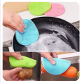 Multifunction Silicone Scrubber Sponge Brush Dish Washing Cleaning-Kitchen Tools. 