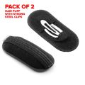 2 Pcs Perfect Style Hair Clip Puff Bun French Puff Princess Style Band Clip In Hair. 