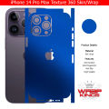 iPhone 14 Pro Max Skin/Wrap 360 Protection Sheet/ Carbon fiber/ Matte/ Transparent/ Lamination Back And Sides Included Camera Skin. 