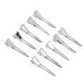 10Pcs Single Prong Hair Clip 4.5cm Alligator Flat Clips Metal Hairs Accessories MJ. 