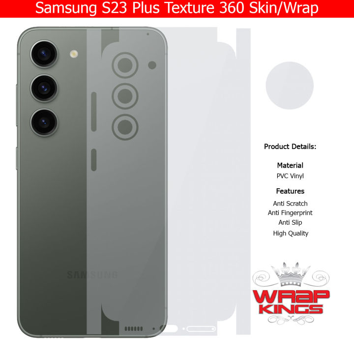Samsung Galaxy S23 Plus Skin/Wrap 360 Protection Sheet/ Carbon fiber/ Matte/ Transparent/ Lamination Back And Sides Included Camera Skin