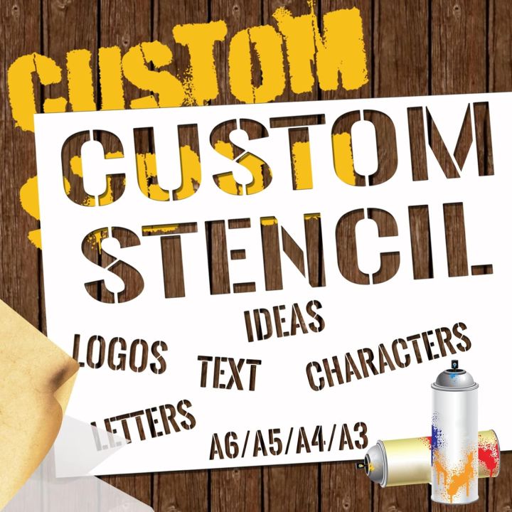 Custom Stencils for Spray Painting, Make Your Own Stencils, Personalized Stencils with Logo/Text, Multi-Use Letter Stencils