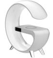 Wireless Charger Atmosphere Lamp, 2024 New Intelligent LED Table Lamp, Bluetooth Speaker, Dimmable Night Light Touch Lamp Alarm Clock with Music Sync, App Control for Bedroom Home Decor Gift (White). 