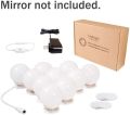 Vanity Lights Kit Hollywood Style Makeup 10 LED Light Bulbs Dressing Mirrors, Dimmable Switch, Power Plug. 