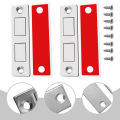 2Set Magnetic Cabinet Catches Door Stops Magnet Invisible Ultra-Thin Anti-Rust Door Magnet Suction With Screw Catch Hardware. 