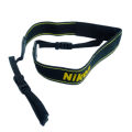 Neck Strap Nikon Yellow Black Leather - Black. 