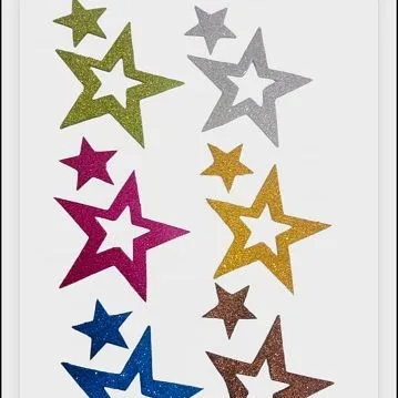 10%20pcs%20(Big%20Star%20with%20small)%20Colorful%20Self%20Adhesive%20Star%20Shape%20Foam%20Glitter%20Stickers%20-%20Image%203