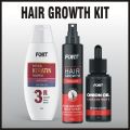 FORT Hair Growth Kit | Hair growth Oil , Hair Growth Shampoo , Hair Growth Vitalizer | Hair Care Products. 