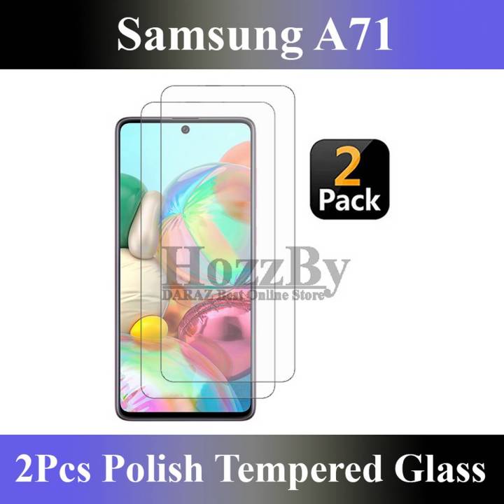 2Pcs Samsung A71 Tempered Glass Screen Protector Polish Glass For Samsung A71