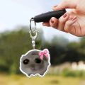 Kawaii I'm Just a Girl Sad Hamster Key Chain Acrylic Animal Kawaii Animal Hamster Keychain Jewelry Cute Sad Hamster Keyring Bag Pendant. 