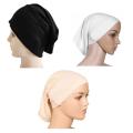 Pack of 3 Tube Inner Cap - Inner Band For Hijab - Black-White-Skin. 