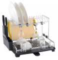 Modern Design Aluminum 2 Tier Dish Rack Drying Drainer Board  Tray Organiser - Long. 