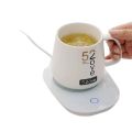 Coffee Mug-Warmer, USB Electric Coffee Cup Warmer for Desk, with Automatic On/Off to Keep Temperature Up to 104-122℉/ 40-50℃, Include Ceramic Mug, Cover, Spoon, Enjoy Anytime Hot Drinks,Green. 