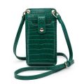 【happy one】Women Green Crocodile Pattern Leather Pouch Bag with Card Summer Phone Bag 6 Colors Ladies wallet. 