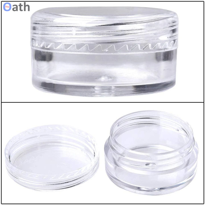 12pcs%2010grams%20Empty%20Cosmetic%20Plastic%20Containers%20with%20Lid%20Clear%20for%20Cream%20Makeup%20Lotions%20Lip%20Balm%20Eyshadow%20Sample%20Glitter%20Storage,%20Mini%20Refillable%20Travel%20Jars%20Small%20-%20Image%204
