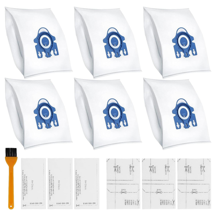 3D Airclean GN Bags Replacement Parts Accessories for Miele Vacuum Cleaner Classic C1, Complete C1, Complete C2, Complete C3, S227, S240, S270, S400