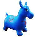 Blue Horse Hopper, Pump Included (Inflatable Space Hopper, Jumping Horse, Ride-on Bouncy Animal). 