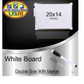 White Board Double Sided with Marker, 20x14 Inches White Board Double Sided , Office School Home Double Sided White Board. 