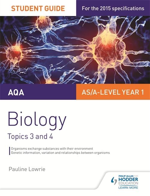 AQA AS A Level Year 1 Biology Student Guide Topics 3 and 4 | Daraz.pk