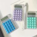 Transparent Electronic Calculator, Mini Pocket LCD Display Calculator, 8 Digit Large Display Big Buttons Calculator. 
